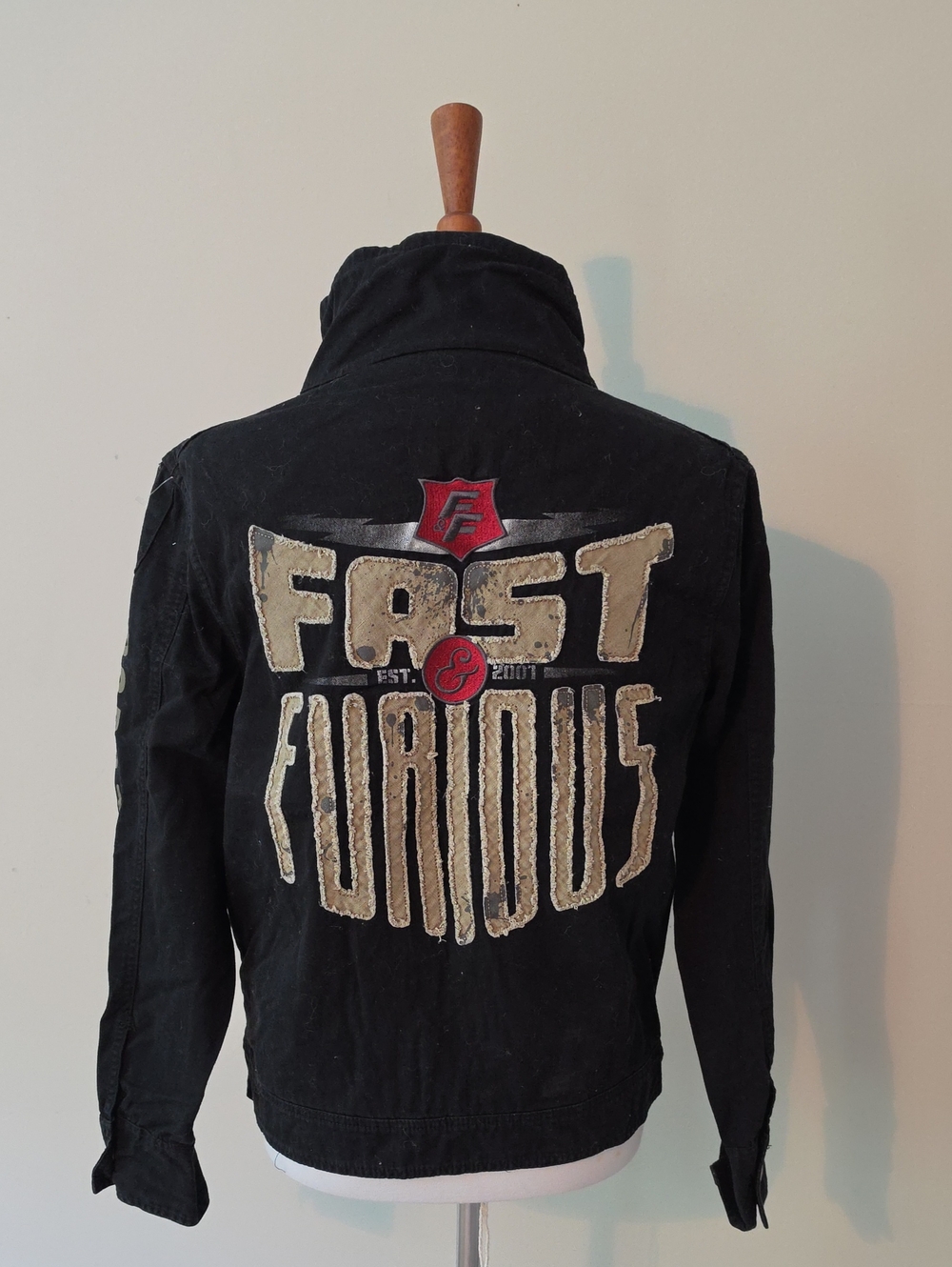 Universal Studio Fast & Furious Full Zip   Black Jacket